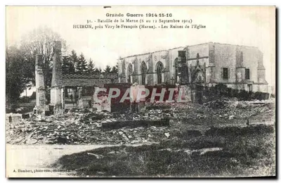 Huiron, perto de Vitry-le-François (Marne) — Ruínas da Igreja — A. Humbert, foto-editora St-Lambert