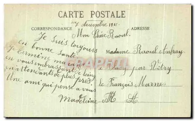 Vitry-le-François - Il Monumento Carnot — Edizione del Grand Bazar — Verso