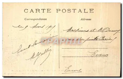 Reims po bombardowaniu — pożar katedry — Phot-Express — Rewers
