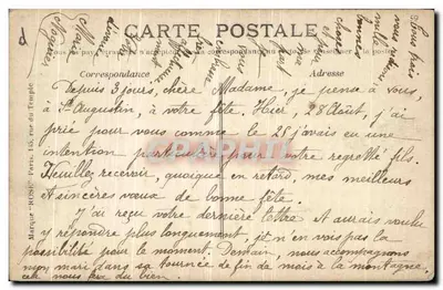 Mayenne — Absydę Katedry Najświętszej Panny Maryi. Statua Jeanne d'Arc — wydawca 'Russe' nr 4058 — Rewers