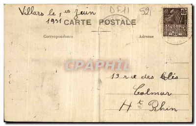 Villars-en-Azois — Zamek — Własność pana Georges Quilland — Rewers
