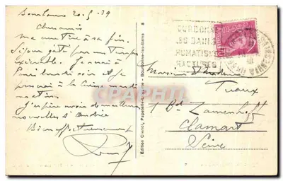 Bourbonne-les-Bains — Widok z Tarasy Zamku — Wydawnictwo Clerici, nr 46 — Rewers