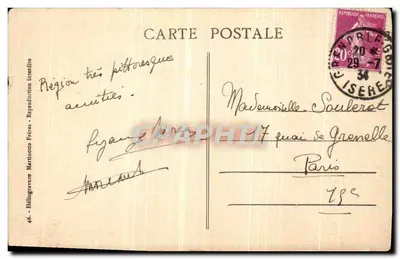 GRANDS GOULETS — Trasa nad Przełęczami Verpaizon — Héliogravure Martinotto Frères — Rewers