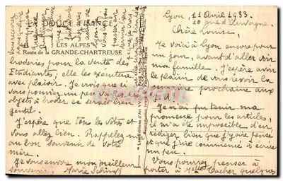 Strada forestale — Le Alpi — Edizioni d'Arte Yvon — Verso
