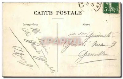 Wąwóz Bourne (Isère) — Widok z mostu Goule Noire — Wydawnictwo Spółki L. Tardieu, Lyon — Rewers