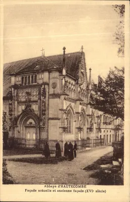 Abadia de HAUTECOMBE — Facha atual e facha antiga (século XVI)