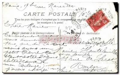 Bilhete postal antigo Saint Marcellin — Verso