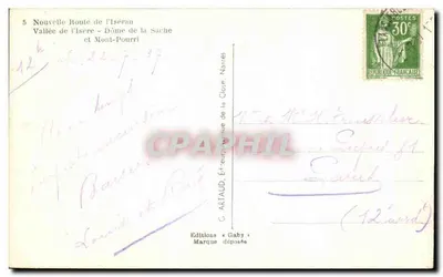 Nowa droga do Iséran — Dolina Isère — Dôme de la Sache i Mont-Pourri — Gaby, nr 5 — Rewers
