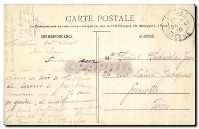 Tullins — Vista geral — Edição J. Bernard-Guelle, Tullins (Isère) — Verso
