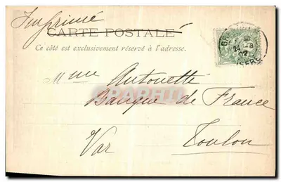 Convento da Grande Chartreuse — F.R. — A Cour d'Honneur — Ed. Robert, Grenoble — Verso