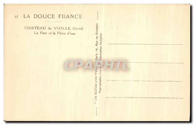 Zamek w Vizille — Park i Jezioro — Éditions d'Art Yvon, Paryż — Rewers