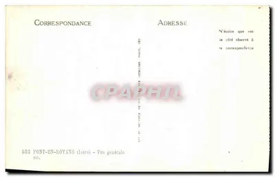 Ponte-en-Royans (Isère) — Vista generale — Editore Letrellier, Parigi, n° 533 — Verso