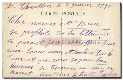 Voreppe — Vista Geral e o Bec de l'Echaillen — Editor: M. L. G. (impressor em Voreppe) — Verso