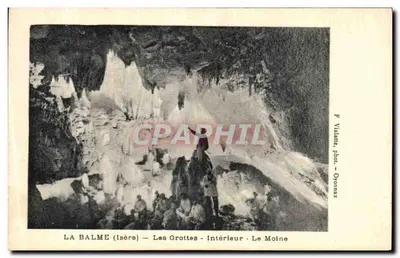 LA BALME (Isère) — As Grutas - Interior - O Monge — P. Vialette, fot. - Oyonmax