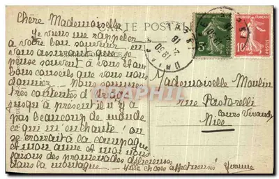 Uriage-les-Bains — Il Castello e il Forte dei Quattro Signori — Editore sconosciuto, n° 653 — Verso