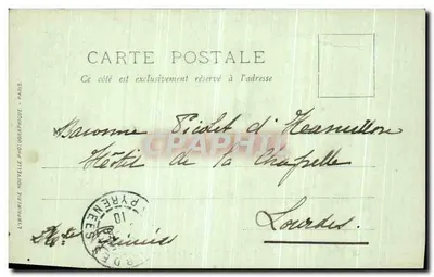 La Meije e o Râteau - O Glaciar dos Élançons — LL. — A Imprensa Fotográfica Nova, Paris — Verso