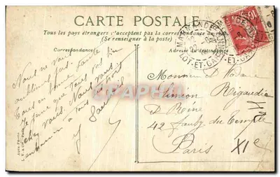Ponte de Claix — O Drac e os pontes — editor A. V. & Cie, n° 604 — Verso