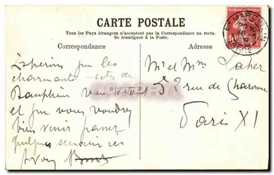 Dauphiné — Most w Royans. Domki zawieszone nad Bourne — Papeterie des Alpes Eug. Robert, Grenoble — Rewers