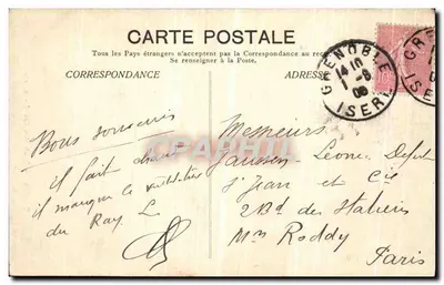 Dauphiné — Route des Grands-Goulets — Papeterie des Alpes, Eug. Robert, Grenoble — Verso
