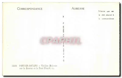 Pont-en-Royans — Velhas Casas na Bourne e o Ponte Picard — 1520 — Verso