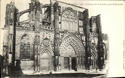 Bilhete postal antigo Dauphine L Abadia de St Antoine perto de St Marcellin
