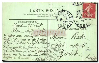 Cume Robert — Arredores de Grenoble — Ao longo da Margem da Estrada de Chomroussse para a Rue — Verso
