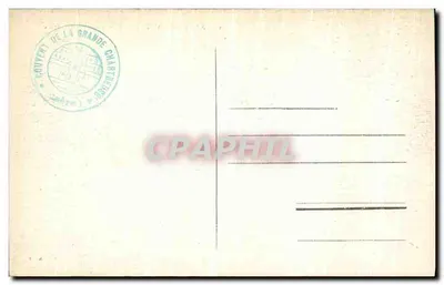 Grande-Chartreuse — Entrata principale — Cartolina d'epoca A. V. n°4 — Verso