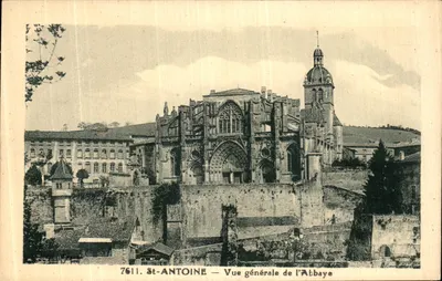 St-Antoine — Vista geral da Abadia — Editor Rivière-Bureau, Pons (Charente-Inférieure)