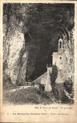 La Balme-les-Grottes — Entrada das Grutas — Edit. F. Roux, La Balme