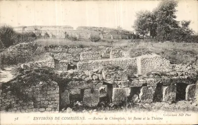 Arredores de Compiègne — Ruínas de Champlieu, os Banhos e o Teatro — Collections ND Phot