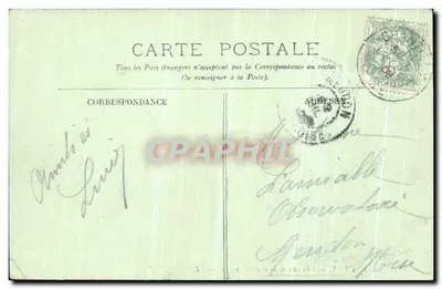 Stara pocztówka Chantilly Zamek Królowej Białej — Rewers