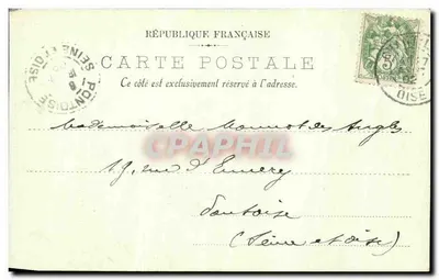 Zamek w Chantilly — Wejście — Veuve Robineau, Lib.-Édit. Chantilly — Rewers