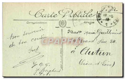Castelo de Chantilly — Vista no Parque — LL. — N° 46 — Verso