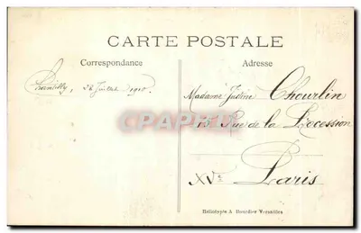 Zamek w CHANTILLY – Façada Północna – Héliotype A Bourdier Versailles — Rewers