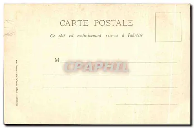 Chantilly — Widok z ogrodu angielskiego — Fototypia A. Bage, Paryż — Rewers