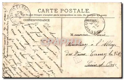 Chantilly - Castillo de las Fontaines — Mme Vve. Robineau, editorial, Chantilly — Reverso