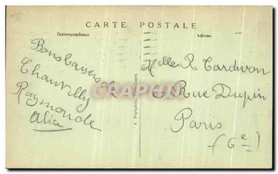 Castillo de CHANTILLY. La entrada — A.P. — editor A.P. — Reverso
