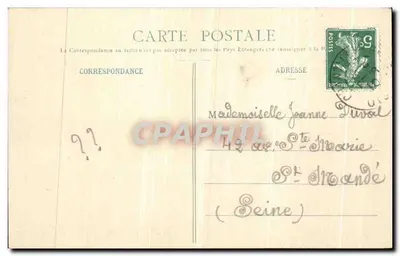 Zamek CHANTILLY (Oise) - Świątynia Diany - Vandenhore Liancourt — Rewers