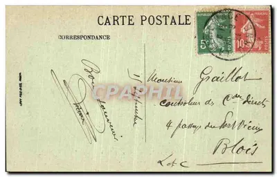 Bagnolles-de-l'Orne — Vista general, tomada del Roc au Chien — LL. — Reverso