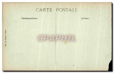Bagnolles-de-l'Orne — O Hotel dos Termas, visto das Rochas — Imp. Le Deley, Paris — Verso