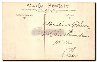 Castelo de Chantilly — O Ponte e a Ilha do Amor — Editor não identificado, n° 55 — Verso