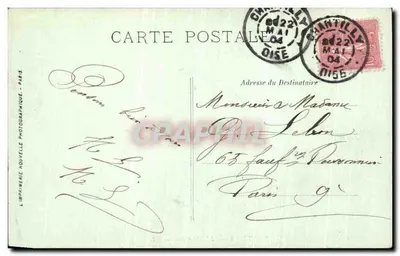 Castelo de Chantilly — A Ala Direita — LL. — Amiton J.M. — Verso