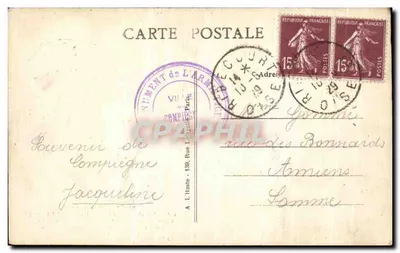 Las Compiègne — Pawienny dom podpisany przez Armistice — wydawca Paris — Rewers