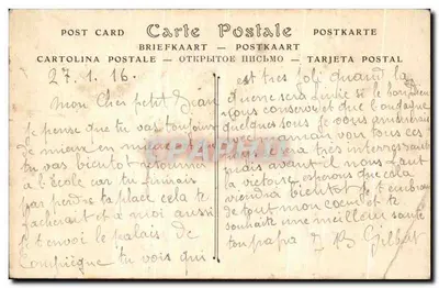 Pałac w Compiègne — Główne wejście — Wydawnictwo Decelle, Compiègne, nr 190 — Rewers