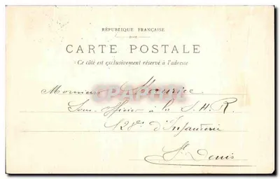 Zamek w Compiègne - Widok z Parku — E. D., Compiègne, n°3 — Rewers
