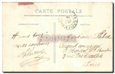 Quarto de dormir da Senhora Fontenoy — Castelo de Compiègne — editor não identificado — Verso