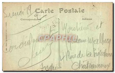 Pałac w Compiègne — Pokój Sypialny Imperatorki — WD. Fot. — Rewers