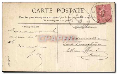 Chantilly, As Três Avenidas — D. Dambly, Imp. Chantilly, n°16 — Verso