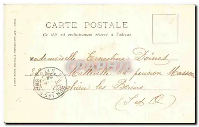Castelo de Chantilly — Fachaça Nordeste — LL. — L’Imprimerie Nouvelle, Paris, n°8 — Verso