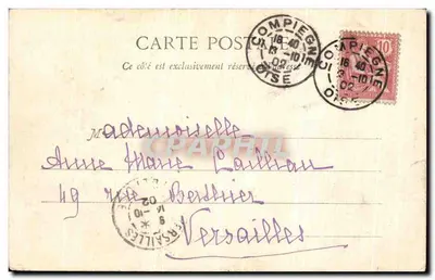 Compiegne - L'Oise — widok kanału z parowcem — wydawca Dacelle, Compiegne, nr 29 — Rewers